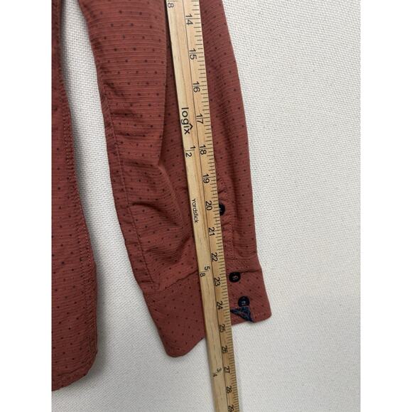 JB Holt Men's Long Sleeve Standard Fit Size XL Brown Navy Blue Flip Cuff - Picture 13 of 14